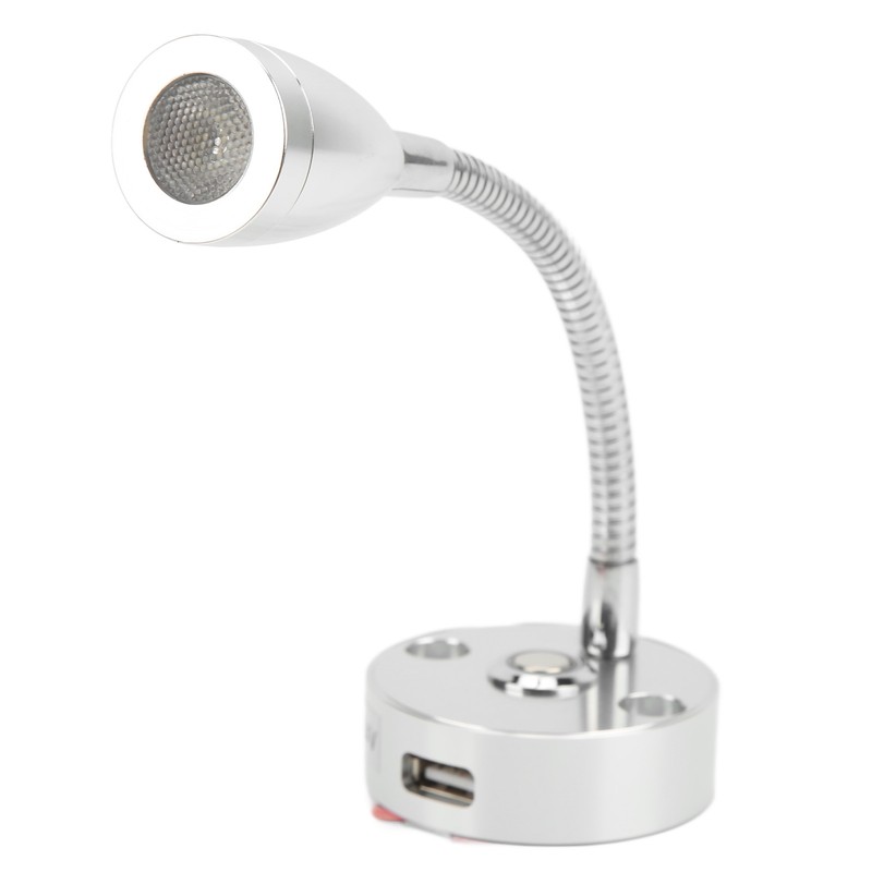 RV Reading Light Flexible Neck 3 Color Light 12‑24V 3W