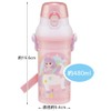 Skater (Skater) Bottle for Children, Direct Drinking, 480ml, Plastic, One-Touch,