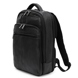 Alpine Swiss Olsen 13” Laptop Travel Backpack Genuine Leather Slim Business Travel Carry On Daypack Black