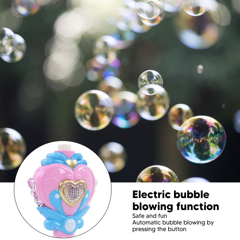 Kids Bubble Blower Wand Automatic Electric Light Up Bubble Blower