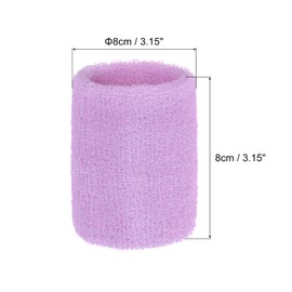 PATIKIL 8 PCS Wrist Sweatbands Sport Wristbands for Tennis, Badmitton, Basketball, Soccer, Purple