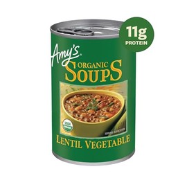 Amy's Amy's Soup, Vegan Lentil Vegetable Soup, Gluten Free, Made With Organic Vegetables, Canned Soup, 14.5 Oz (12 Pack)
