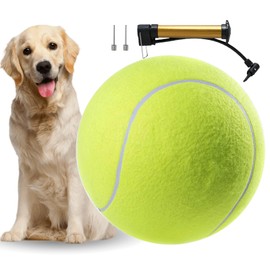 YONGHUO Dog Tennis Balls, 9.5” Tennis Balls for Dogs, 310g Thickened Pet Toy, 24cm Oversize, with Metal Pump and Needles