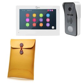 BoxWave Case Compatible with Anjielo Smart Wireless Video Doorbell Intercom (7 in) (94208-95703-White) - Manila Leather Envelope, Retro Envelope Style Hip Cover