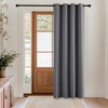 KGORGE Blackout Curtain Grey with Eyelets Door Curtain 200 cm