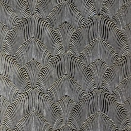 arthouse Wave Black Silver Gold Metallic Faux Fabric Textured Wallpaper roll 3-d