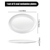 Melamine Plates,6 Pack Unbreakable White Dinner Plate for Steak, Buffet