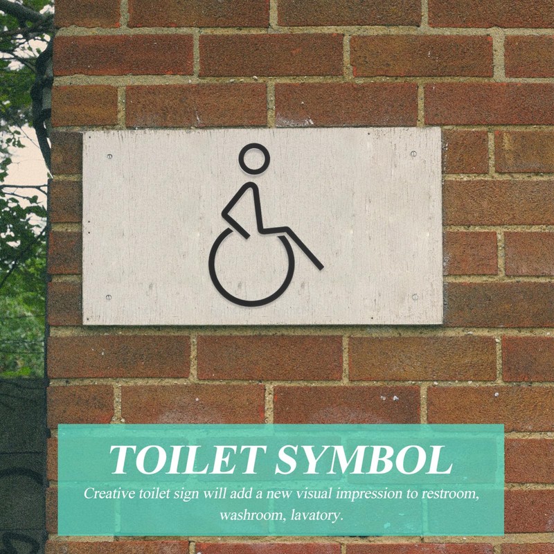 Ciieeo Wheelchair Accessible Sign Acrylic Disabled Symbol for Office Public