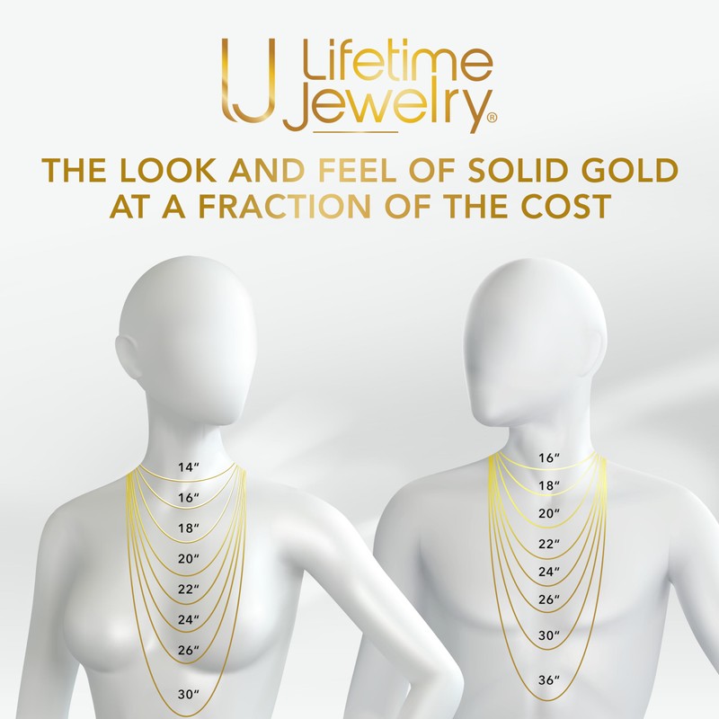 LIFETIME JEWELRY 1.5mm Flat Maritime Necklace for Women and Men