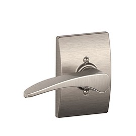 Schlage F170MNH619CENLH Single Dummy Single Dummy Manhattan Door Lever with the Decorative Century Rose for Left Handed Doors by Schlage Lock Company