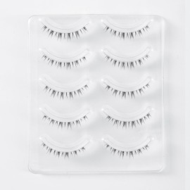 Koommon Natural False Eyelashes, Transparent Axis False Eyelashes, Handmade Upper Eyelashes, Ultra Lightweight, Lower Eyelashes, Soft, Natural Lifestyle Makeup 5 Pairs (B-X13-Lower False Eyelashes)