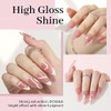 Modelones Esmalte de Uñas en Gel Nude Translúcido, Rosa Transparente,
