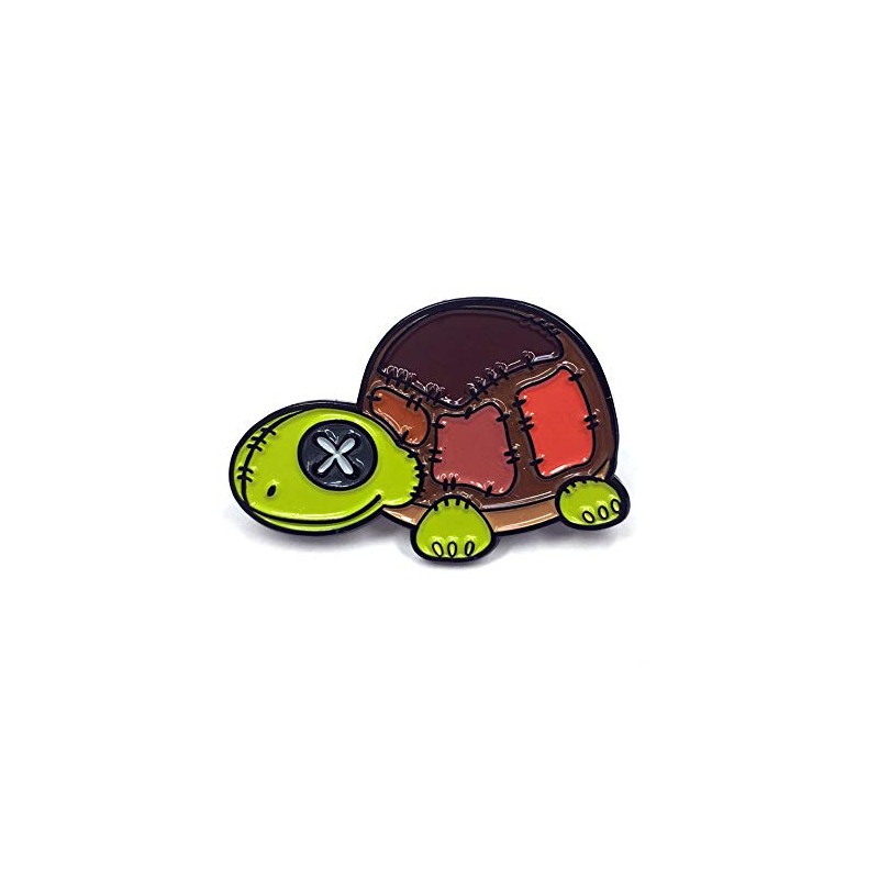 Kolorspun Patchwork Turtle Enamel Lapel Pin