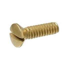 Newport Fasteners Brass Switch Plate Screws (Quantity: 100) - #6-32 x 1/2 inch Slotted Oval Head Machine Screws