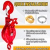 SENKEYFE 1 Ton Snatch Block with Hook, Easy-Open Design Snatch