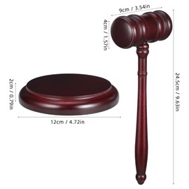 VILLCASE Auction Hammer Set Made of Wood, Richter Wooden Hammer, Judge Hammer and Resonance Block, Perfect for Judges, Lawyers, Auctions
