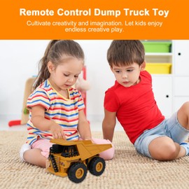 Hylukon Ferngesteuerter Muldenkipper, 2,4 GHz 6-Kanal-Baufahrzeug-Spielzeug mit Lichtern, Baustellenfahrzeuge Ferngesteuertes Auto für Kleinkinder, Kinder, Jungen und Mädchen
