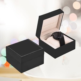 Sonew Single Watch Case, Luxury Leather Watch Storage Box with Single Grid, Storage Box for Watches for Men Women Watches & Jewellery Holder Boxes