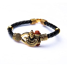 JOTO Shiv bracelet for men and women Rudraksh Trishul chain armband Rakhi for brother rakshabandhan, friendship day band, shiva wrist bracelet for men stylish
