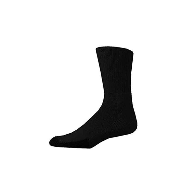 thorlos Tx Max Cushion Crew Tennis Socks, Black (1 Pair),
