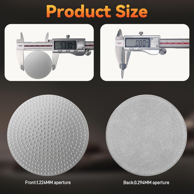 3 Pack 53.3mm Stainless Steel Espresso Puck Screen Reusable 0.8mm