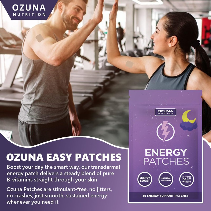Energy Support Patches | with B-Complex Vitamins B1, B2, B3,