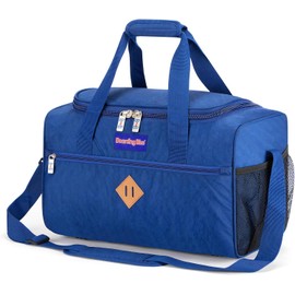 17X10X9 Inches United Airlines Personal Item Under Seat Duffel bag Suitable for Major Airlines including United, Spirit, Jetblue, Frontier, and American - Duffel Bag Design (Navy)