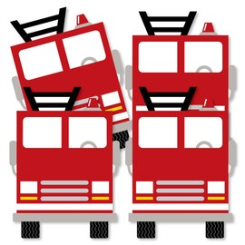 Fired Up Fire Truck - Decorations DIY Firefighter Firetruck Baby Shower or Birthday Party Essentials - Set of 20