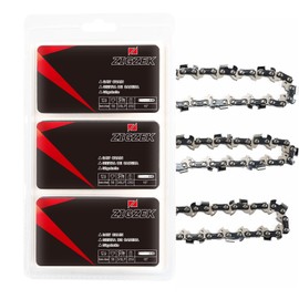 ZIGZEK 3 Packs 16 Inch Chain Saw Chains - 3/8” LP Pitch .050” Gauge 56 Drive Links Chainsaw Chain Fits Craftsman, Ryobi, Homelite, Poulan and More（3-Pack 16-inch Chain）