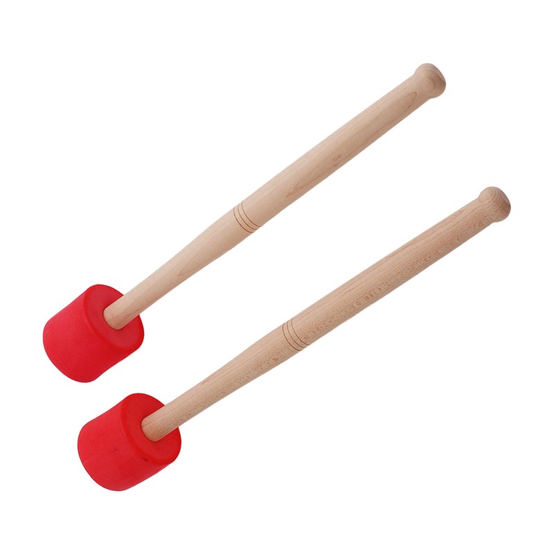 2PCS Bass Foam Drum Mallet Oak Handle EVA Foam Head