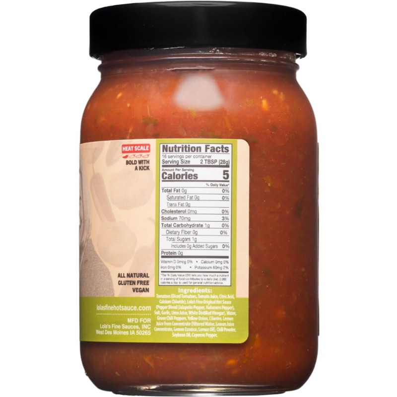 Lola’s Mild Salsa - Smooth, Savory & Slightly Spicy |