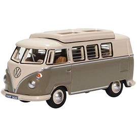 Oxford Diecast 76VWS006 VW T1 Camper Mouse Grey/ Pearl White 1:76 Scale Model