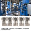 5PCS Plumbing Fittings Stainless Steel Female Thread Pipe Adapter Fittings