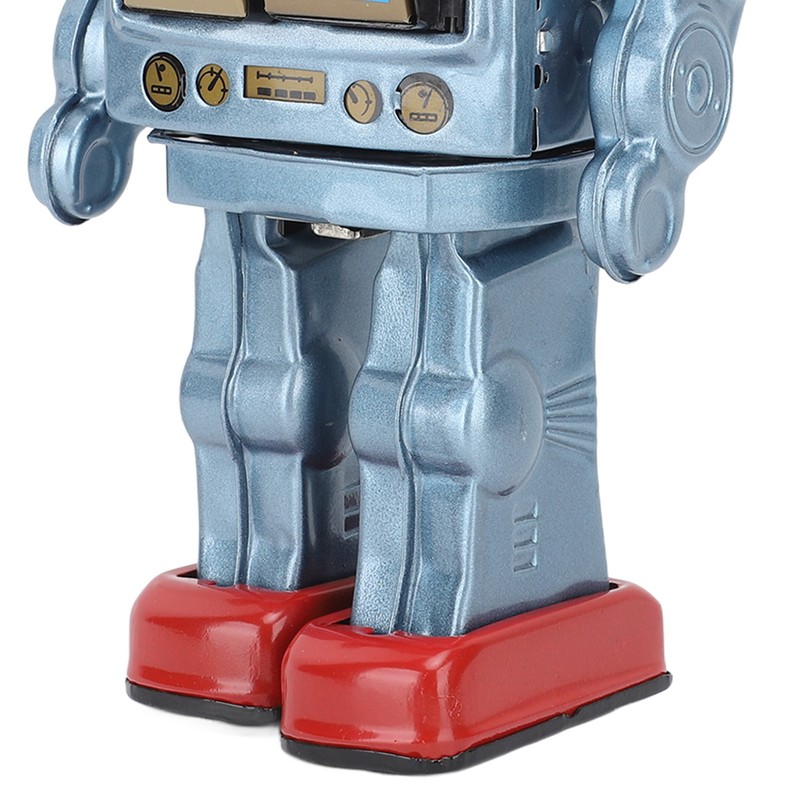 Metal Tin Robot Toy Retro Electric Rotating Figures Model Adult