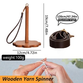 JasCherry 7.48x4.72 Inches Wrist Yarn Holder for Crochet & Knitting, Portable Yarn Organizer, Ergonomic Portable Yarn Guide, Tangle-Free Craft Accessory, Hands-Free Yarn Management Tool​(Vintage)