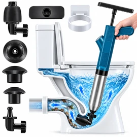Electric Toilet Plunger for Drain Unclogging – 7–8 Bar Air Power with Built-In Pump for Toilets, Sinks & Household Drains