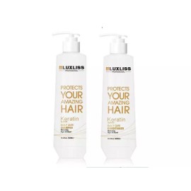 Luxliss Keratin Daily Care Shampoo and Conditioner 16.9oz Duo Moisturizing