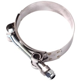 10-pack JacobsParts Stainless Steel T-Bolt Clamps for 4" I.D. Hose, Clamp Range 108mm - 116mm