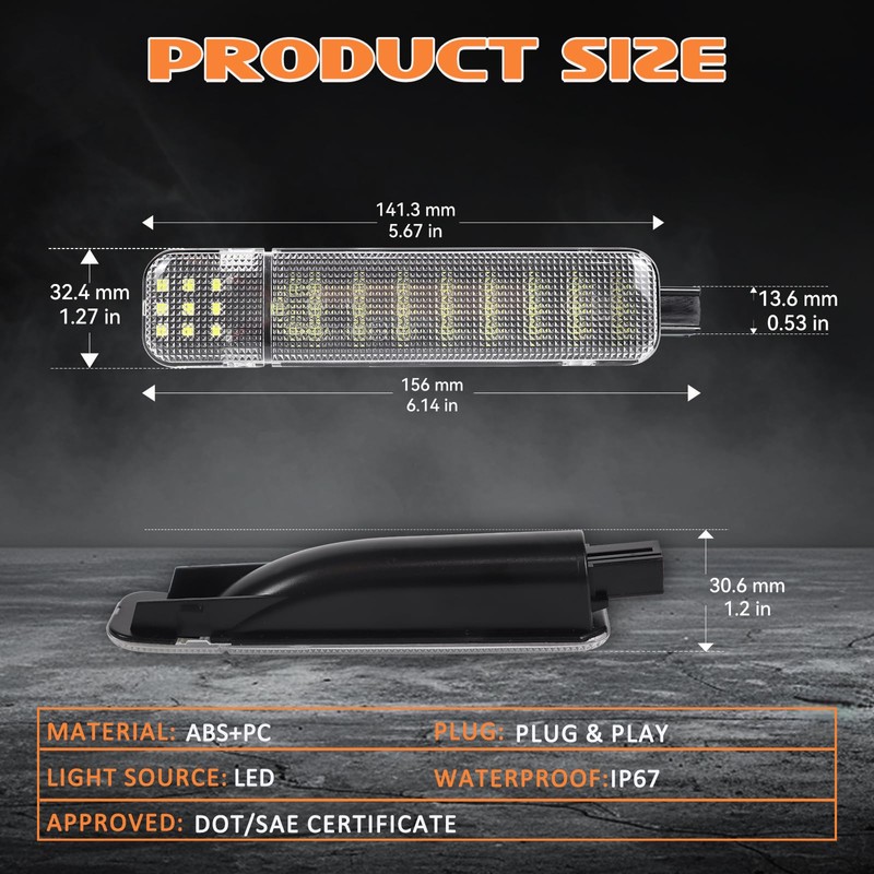 AreLokpri LED Interior Door Panel Light Compatible for 1997-2007 C-he-vy