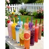 Xyedyaup 100pcs Colourful Straws Long 210 Mm X 6 Mm