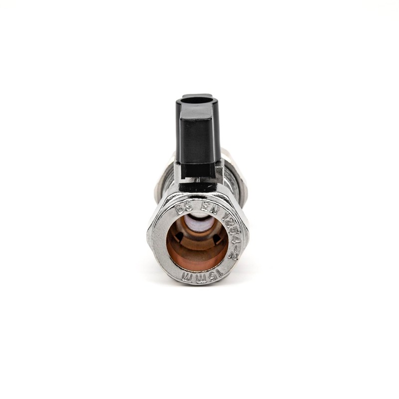 15mm Compression Lever Isolation Valve - Heavy Duty Brass Shut
