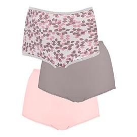 Bali Women's Skimp Skamp Brief Panty - 3 Pack, A633, TenderPinkSteelBudPrnt, 6