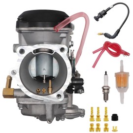YJGZSVK Carburetor For Harley Davidson CV40 Road King Super Glide Softail 1988-2017 Dyna & FXR Touring 1988-2016 Sportster 883 XL883 XLH883 1988-2007 1200 XLH1200 27421-99C Choke Cable Spark Plug