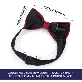 TSHAOUN 3 Pieces Men's Bow Ties, Adjustable Bowtie Tux, Formal Neck Bowtie Set for Tuxedo Faux, Men's Solid Color Pre-tied Bow Tie For Luxury and Classic tuxedo Party, Wedding (3 Colors)