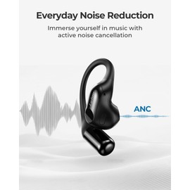 Lytmi CozyFit G1 Open-Ear Headphones, Active Noise Cancelling Wireless Earbuds, 4 Mics for Clear Call, 0.2oz Ultra-Comfort, Snug Fit, Deep Bass, 40H Playtime, Water Resistant, Sport Earbuds for Gym