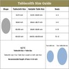 FANTELOO Oval Tablecloth 52x70 inch Fabric Washable Table Cloth Pure