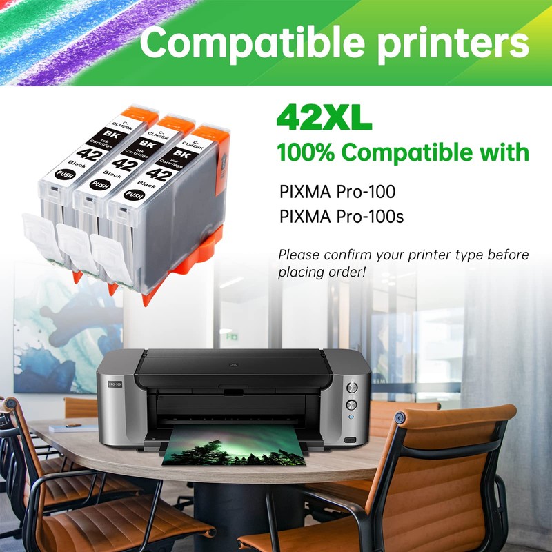 EXCERCUS Compatible Ink Cartridges Replacement for Canon CLI-42 CLI42 Ink