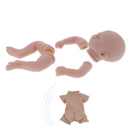 HURRISE Reborn Doll Kits, Unpainted Reborn Doll Unpainted Unfinished Reborn Doll Parts Reborn Baby Doll Kits Simulated for Baby Doll Parts Mold Accessories Kid Toy