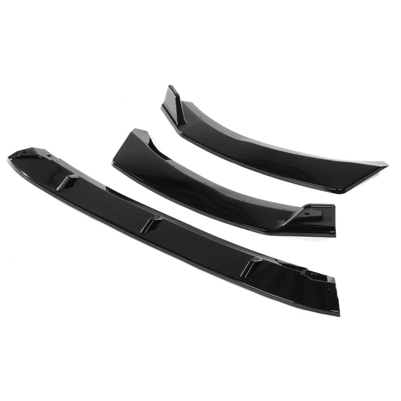 JES Motorsport Front Bumper Lip Splitter Chin Spoiler Gloss Black