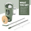 WINSA Glass Tumbler with Straw and Lid, 40 oz glass
